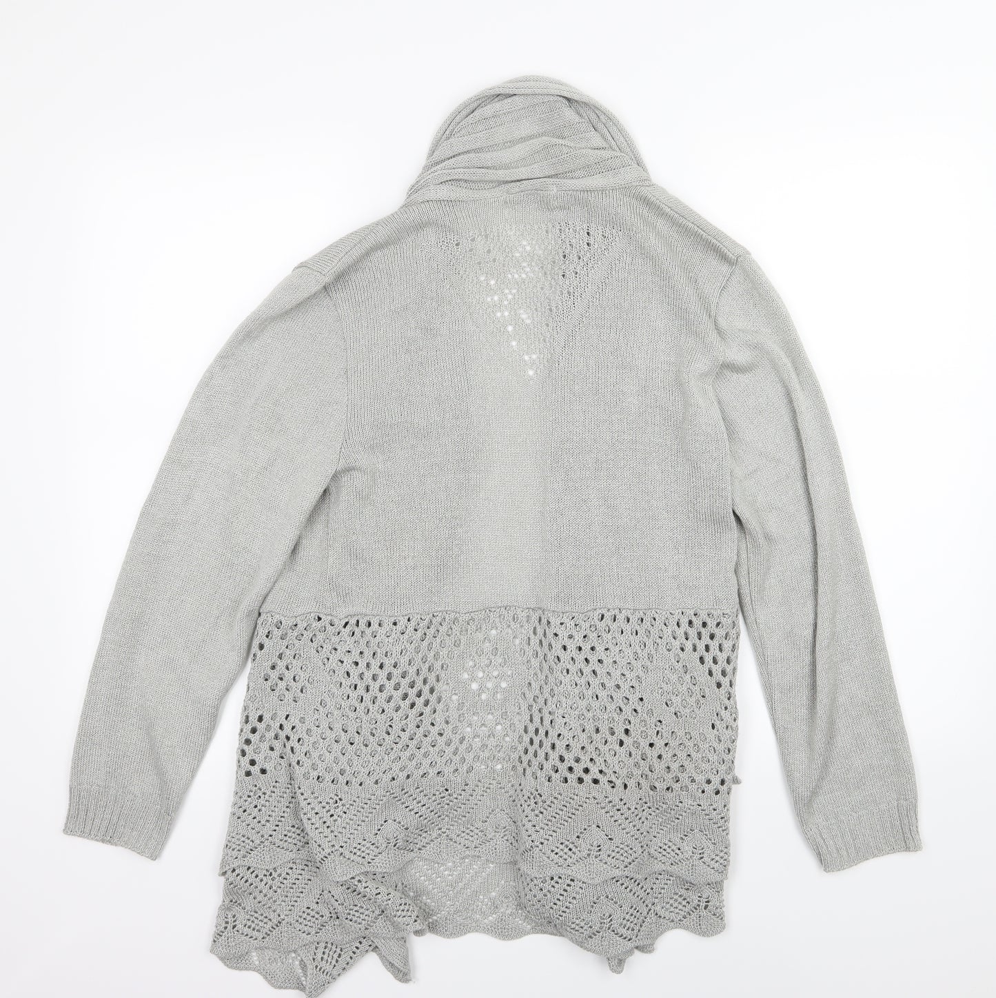 One by One Womens Grey  Knit Cardigan Jumper Size S