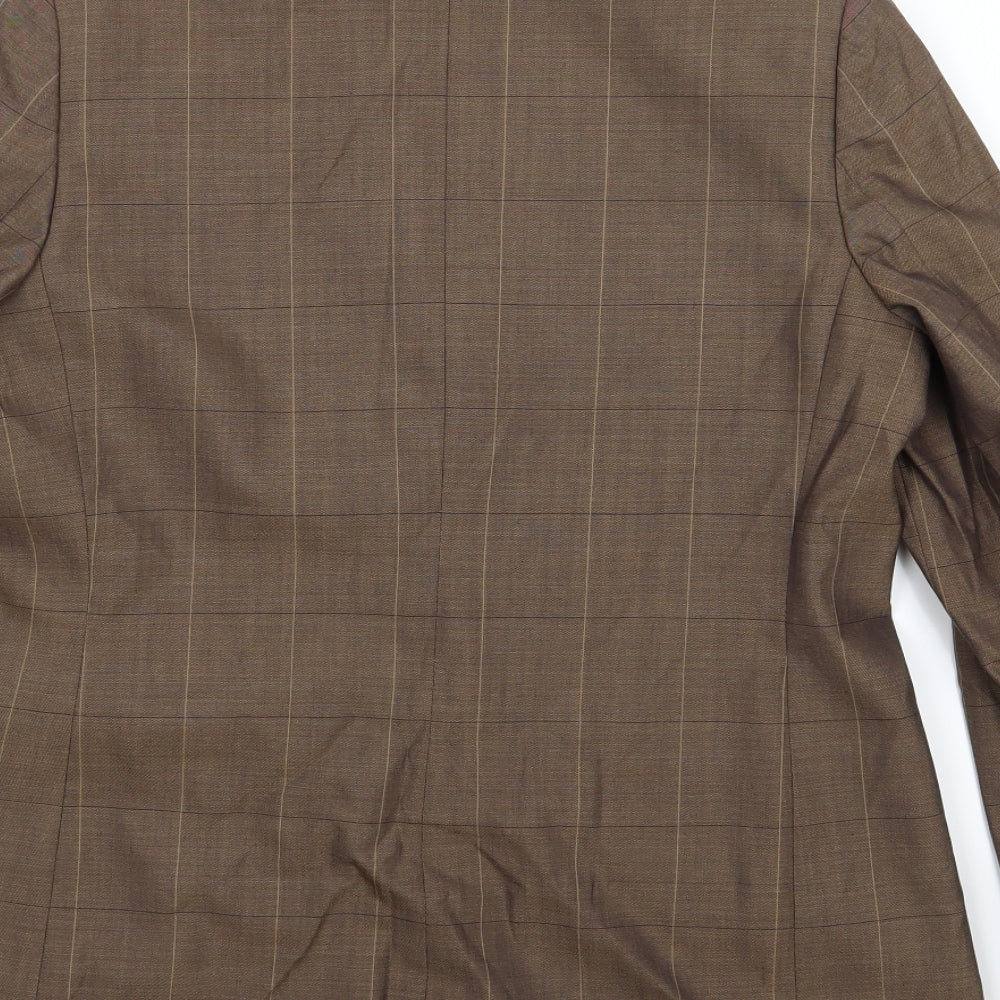 Marks and Spencer Womens Brown Striped  Jacket Suit Jacket Size 14