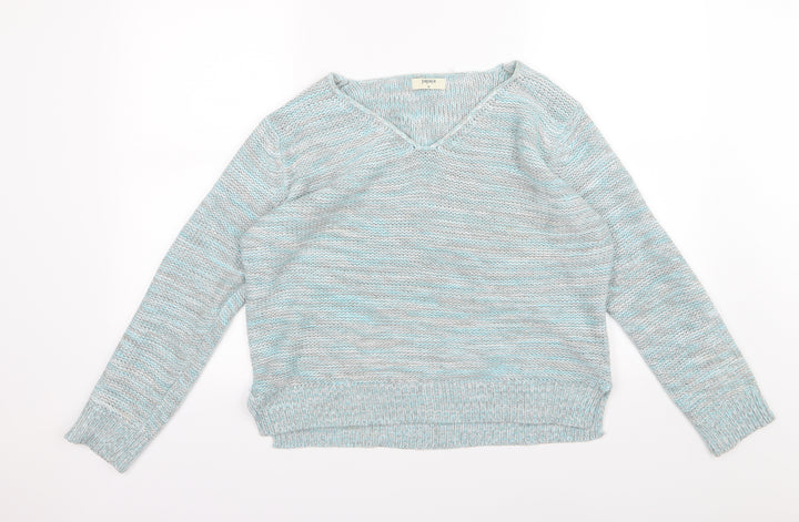 Papaya Womens Blue Knit Pullover Jumper Size M