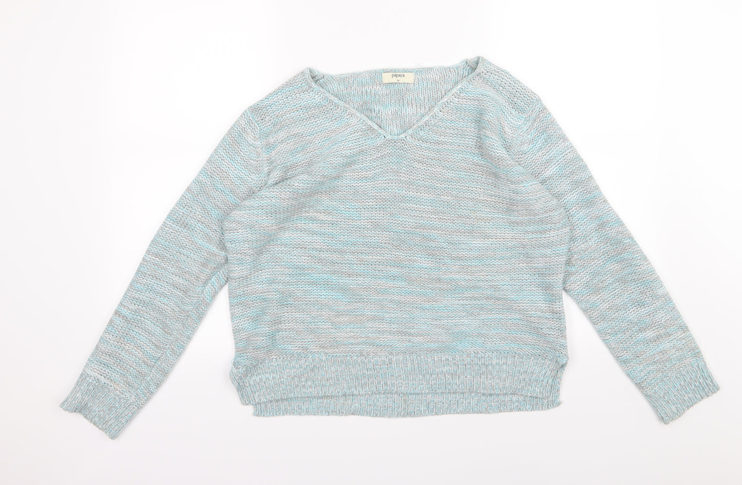 Papaya Womens Blue  Knit Pullover Jumper Size M