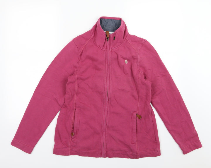 Tayberry Womens Pink Jersey Full Zip Sweatshirt Size S