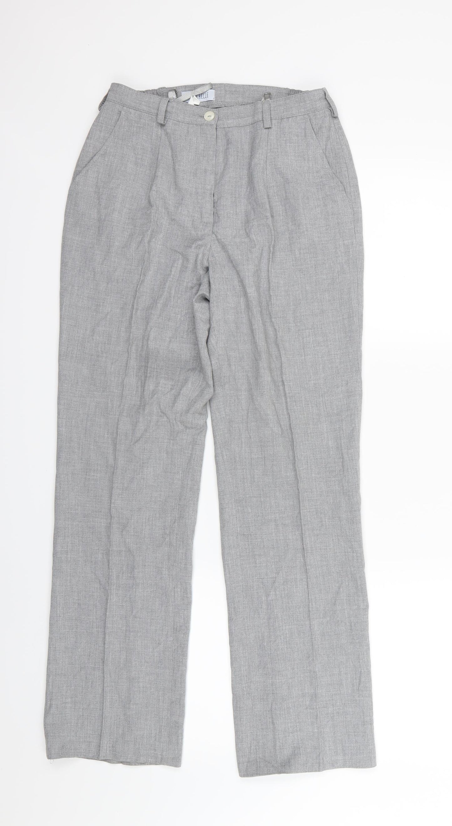 Blanchelle Womens Grey  Rayon Trousers  Size 10 L29 in