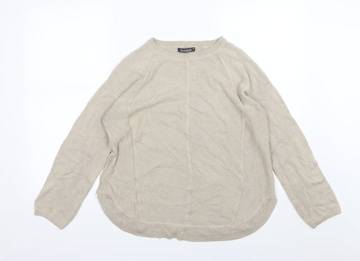 Bonmarché Womens Beige Knit Pullover Jumper Size M