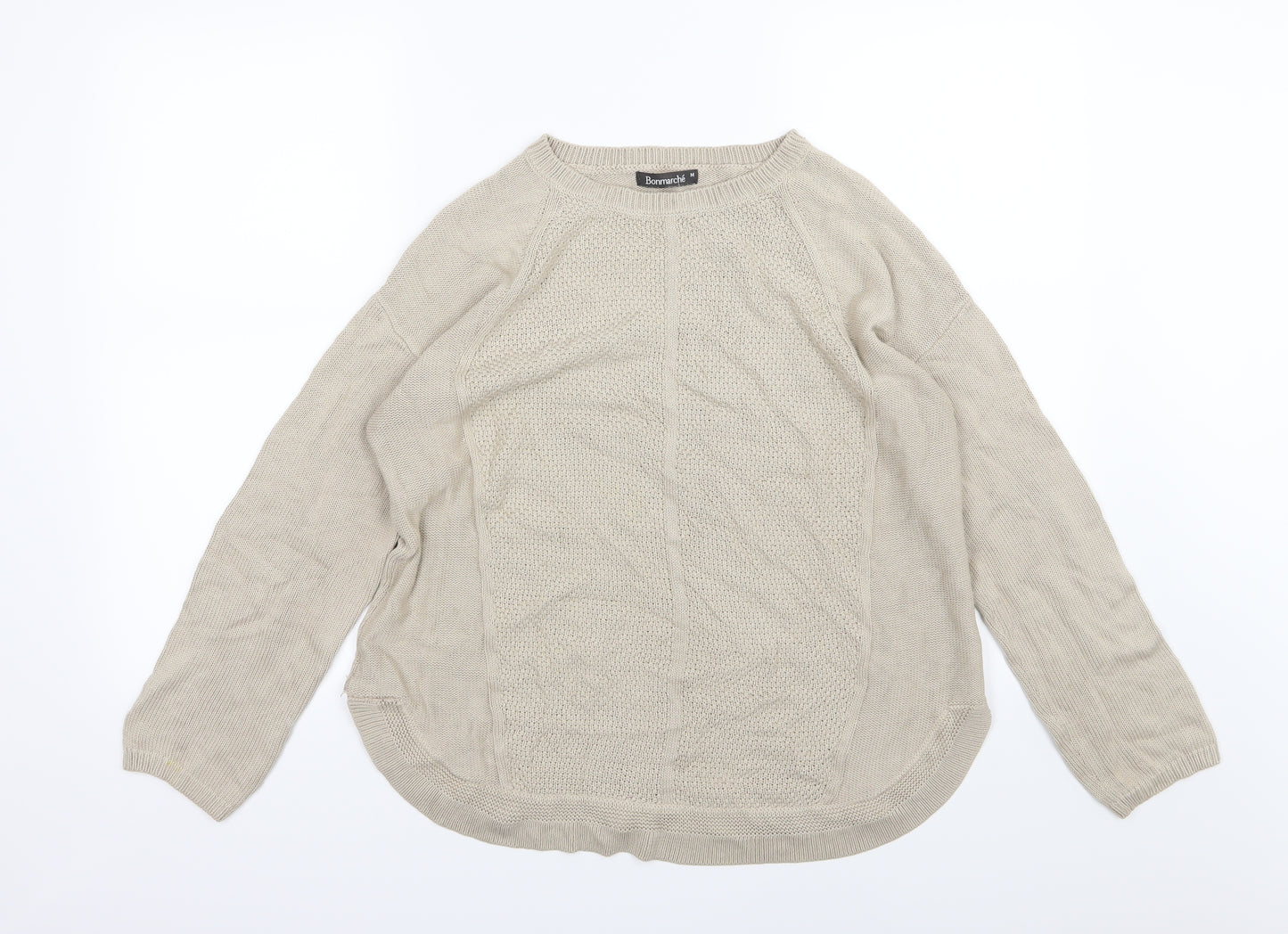 Bonmarché Womens Beige  Knit Pullover Jumper Size M