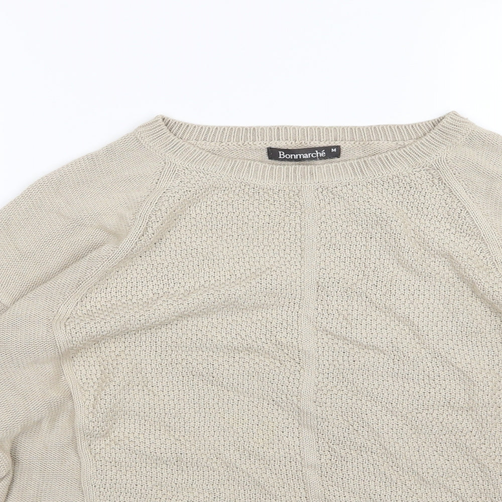 Bonmarché Womens Beige  Knit Pullover Jumper Size M
