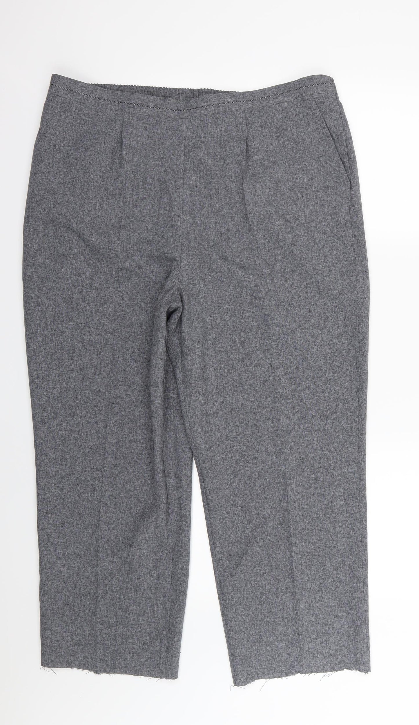 Bonmarché Womens Grey  Rayon Trousers  Size 18 L25 in