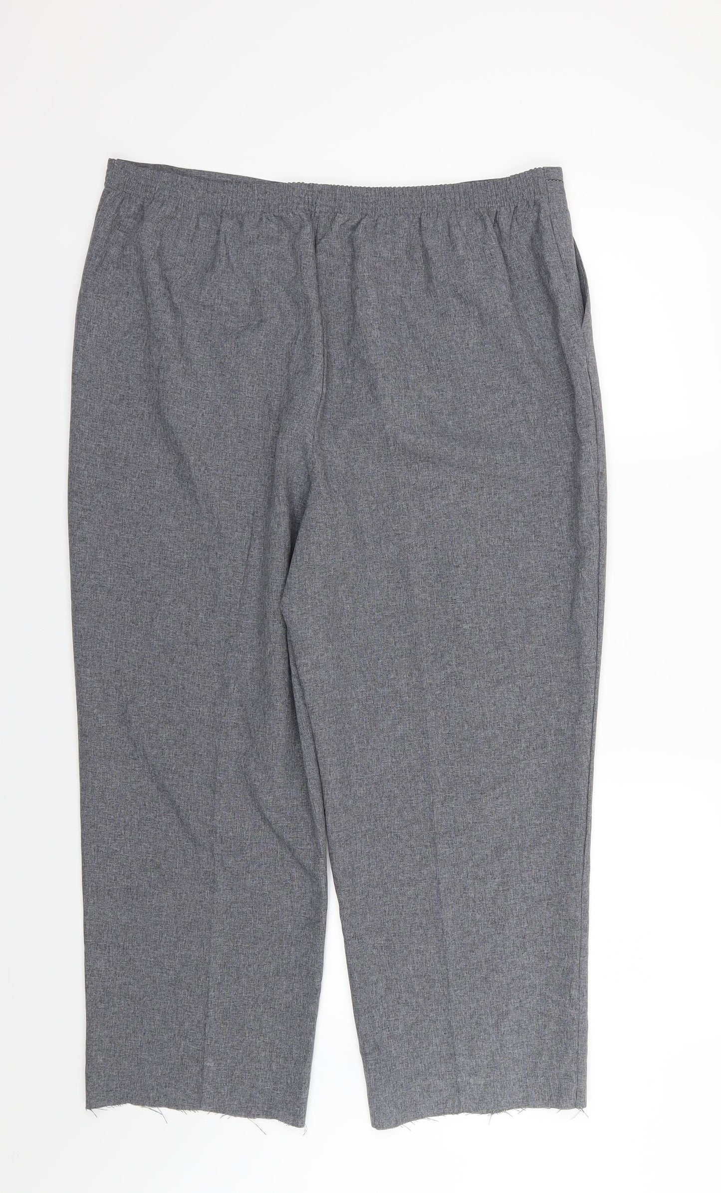 Bonmarché Womens Grey  Rayon Trousers  Size 18 L25 in