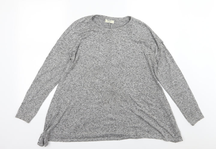 Papaya Womens Grey  Knit Pullover Jumper Size 12