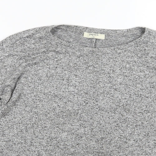 Papaya Womens Grey  Knit Pullover Jumper Size 12