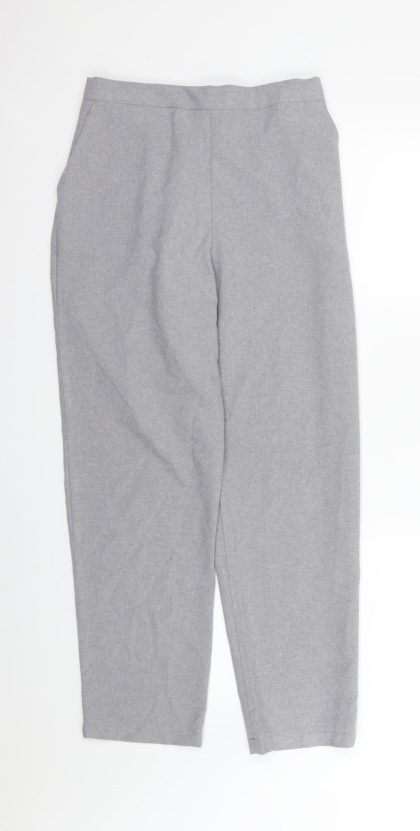Emma Collection Womens Grey  Rayon Trousers  Size 14 L27 in