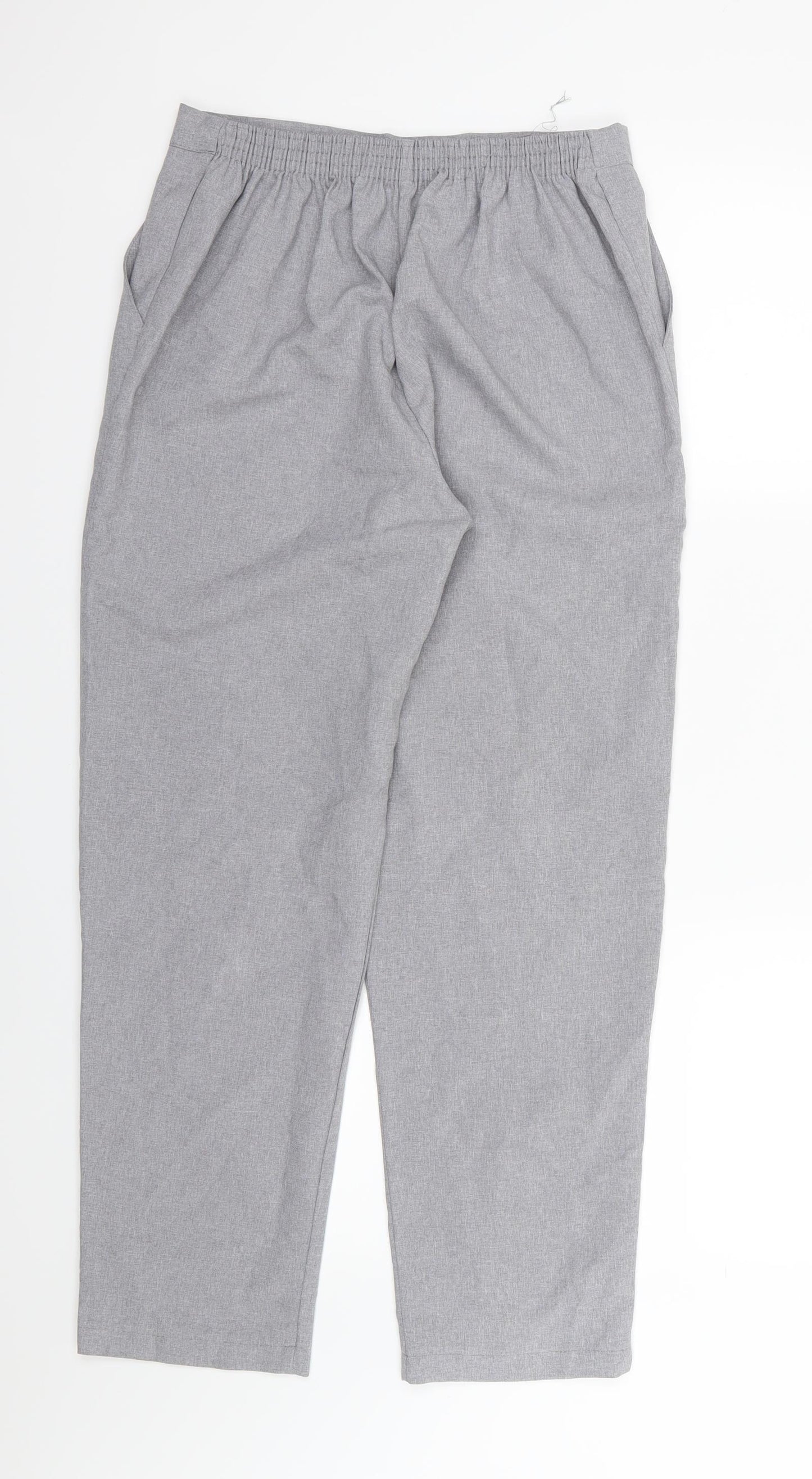 Emma Collection Womens Grey  Rayon Trousers  Size 14 L27 in