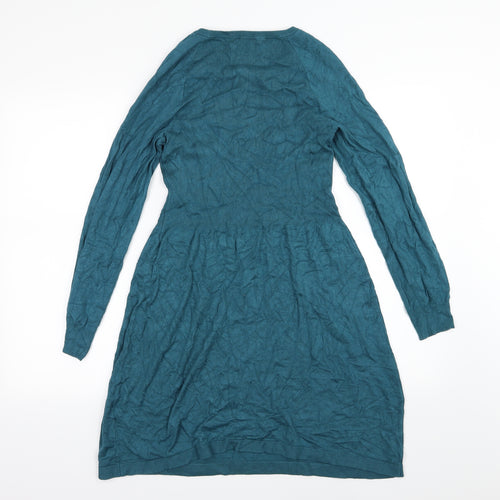 TU Womens Blue  Knit Jumper Dress  Size 10