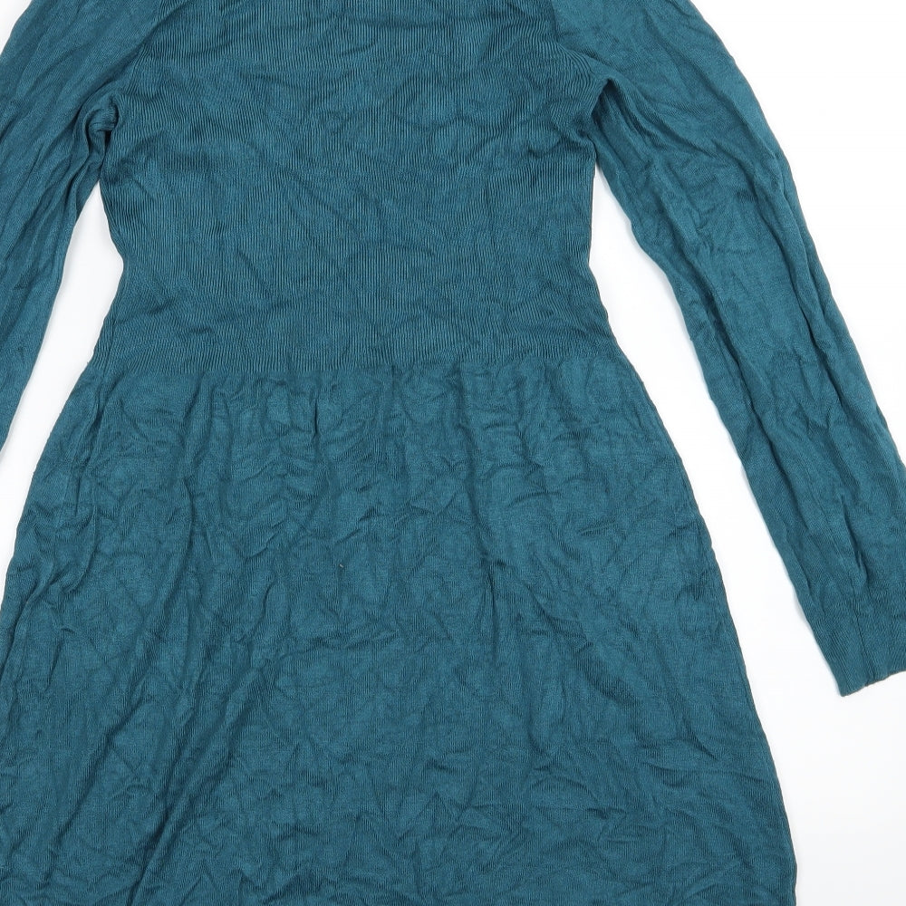 TU Womens Blue  Knit Jumper Dress  Size 10