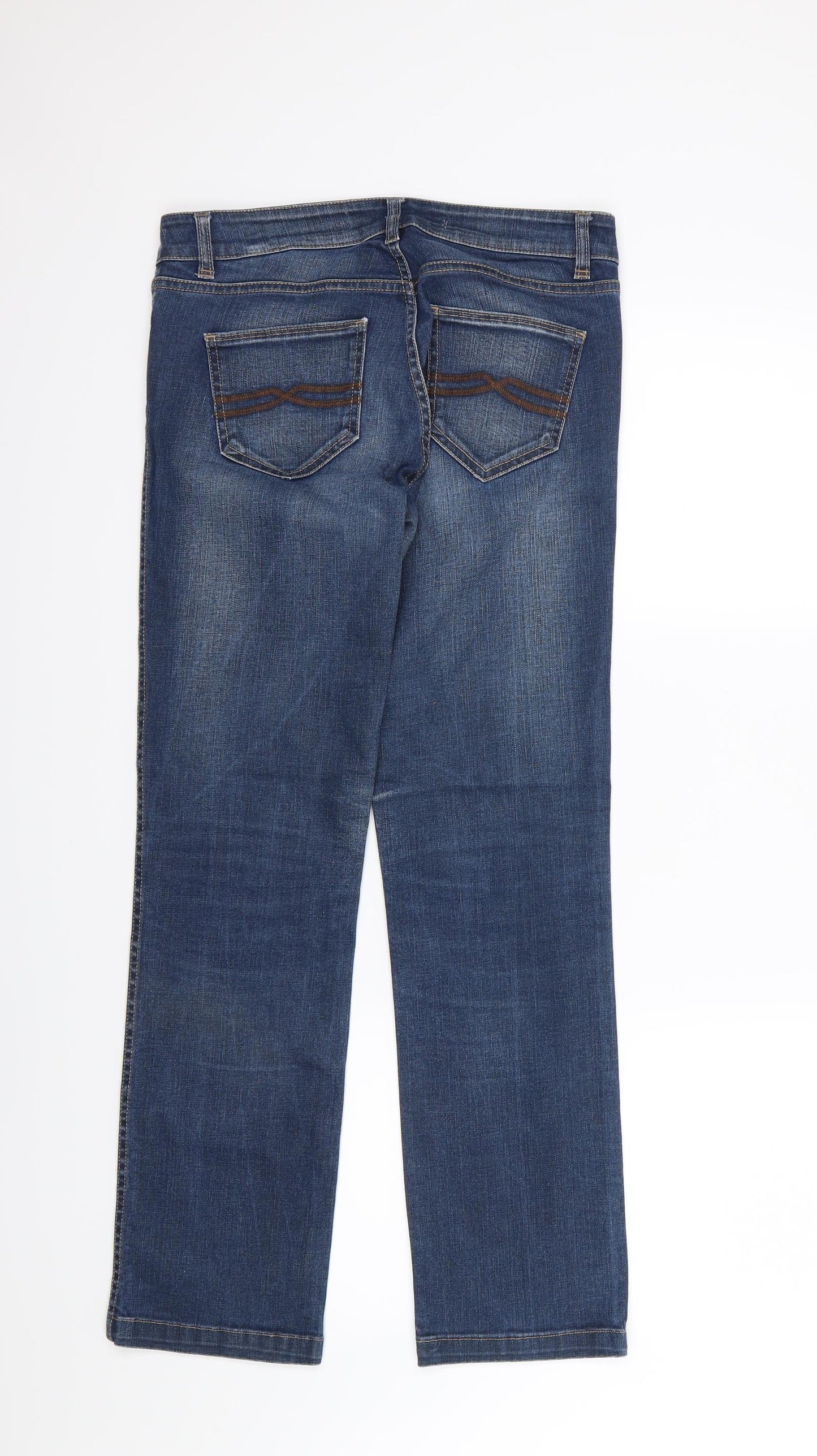 NEXT Womens Blue  Denim Straight Jeans Size 12 L29 in