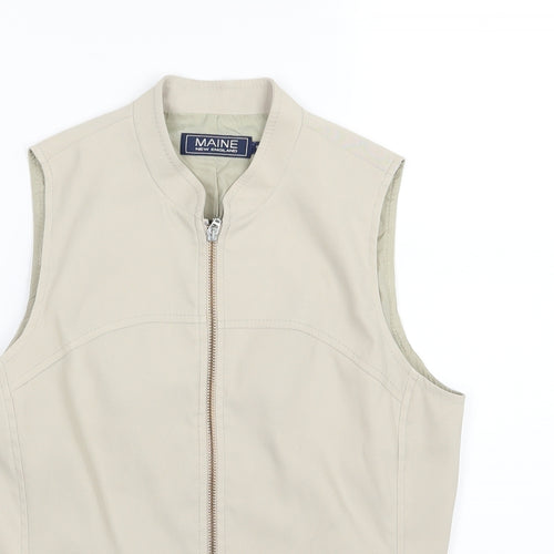 Maine New England Womens Beige   Gilet Jacket Size 12