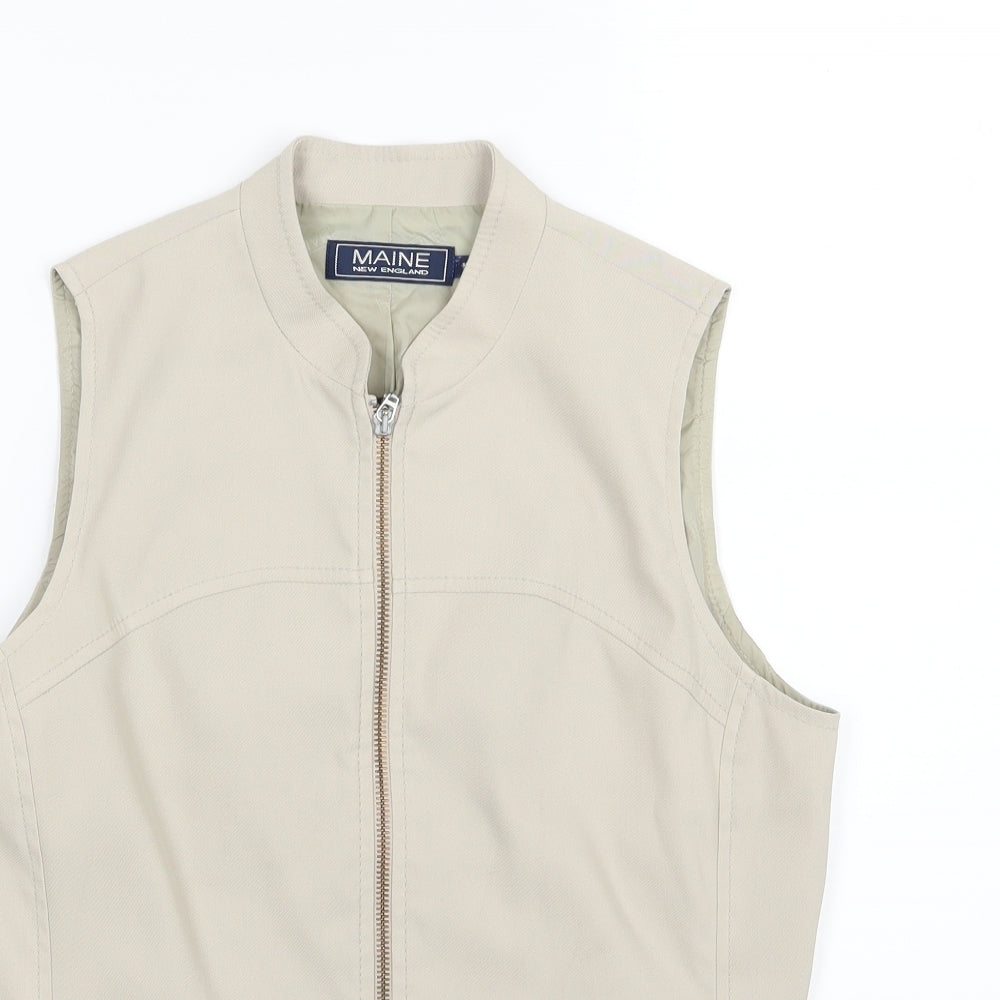 Maine New England Womens Beige   Gilet Jacket Size 12