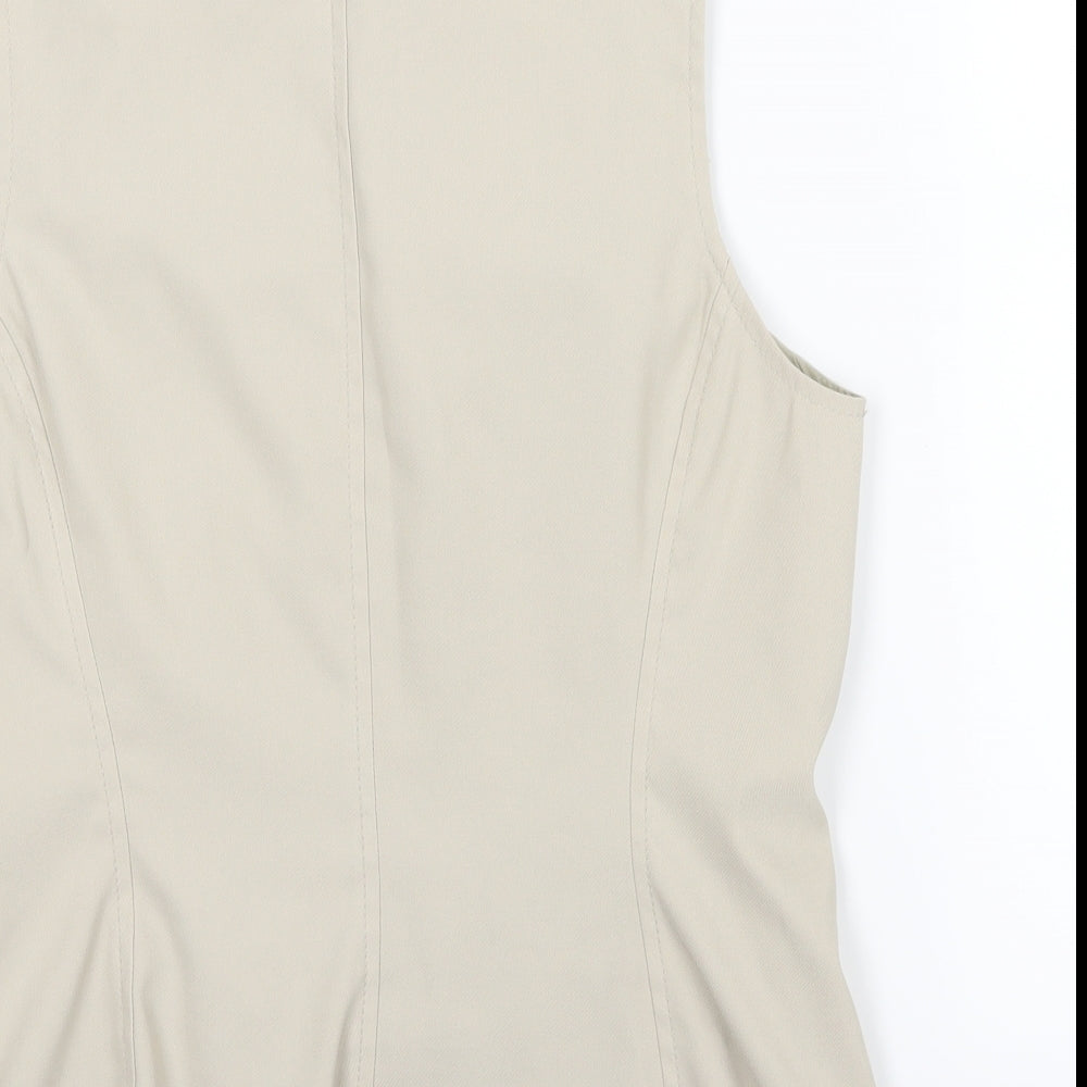 Maine New England Womens Beige   Gilet Jacket Size 12