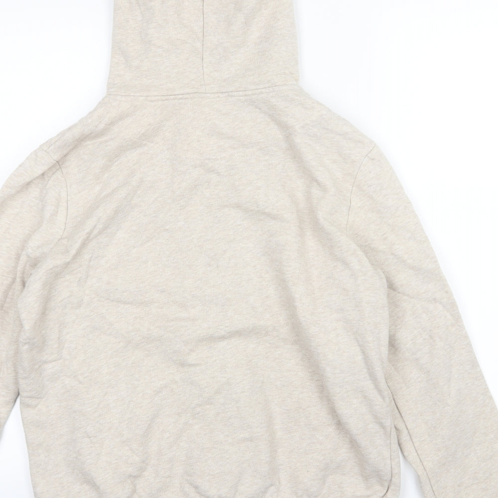 H&M Womens Beige  Jersey Full Zip Hoodie Size M