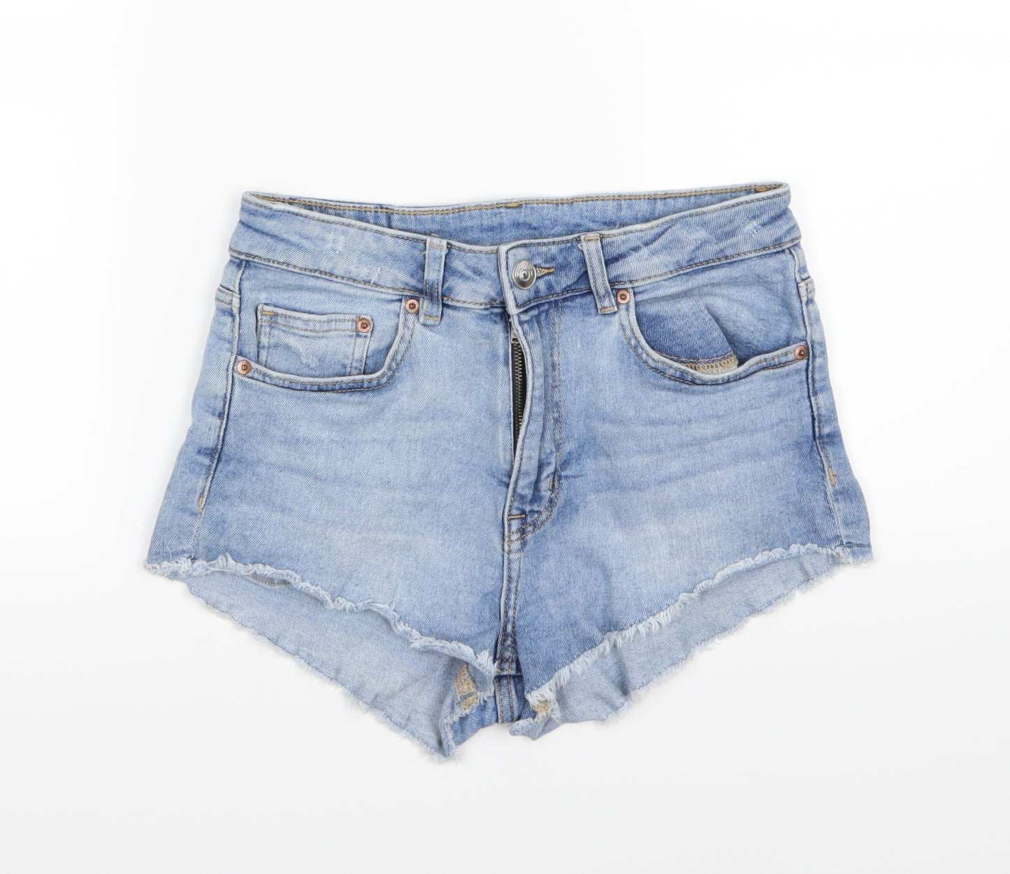 Divided by H&M Womens Blue  Denim Hot Pants Shorts Size 10