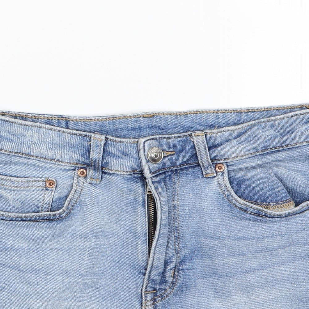 Divided by H&M Womens Blue  Denim Hot Pants Shorts Size 10