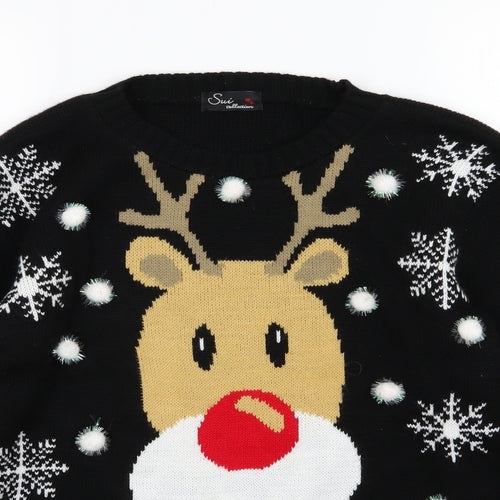 Sui collection Womens Black  Knit Pullover Jumper Size S  - Christmas