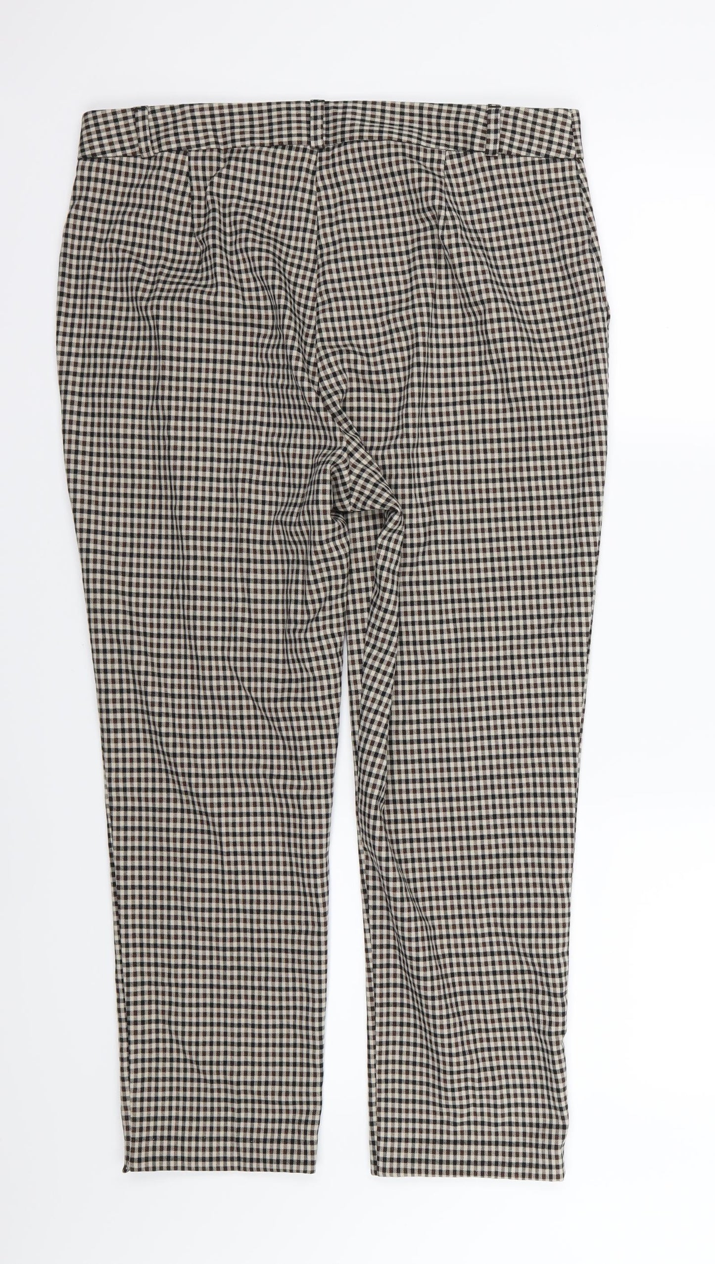 F&F Womens Brown Striped  Trousers  Size 14 L26 in