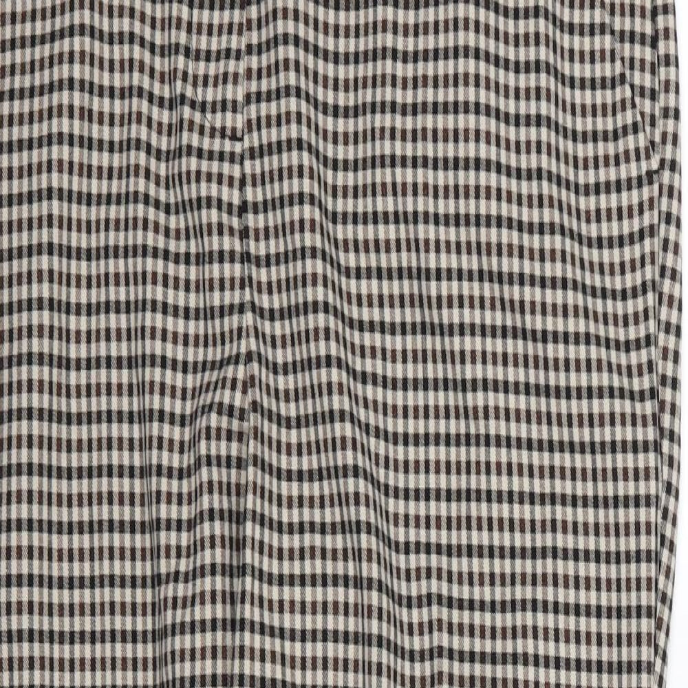 F&F Womens Brown Striped  Trousers  Size 14 L26 in