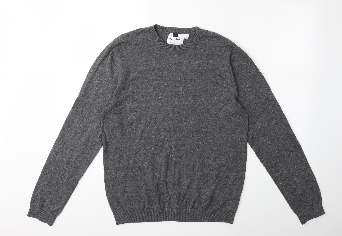 Topshop Womens Grey  Knit Pullover Jumper Size M