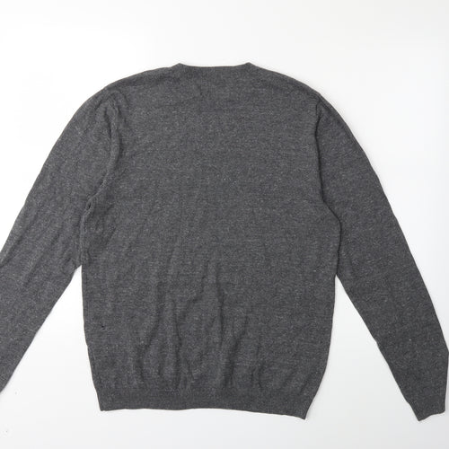 Topshop Womens Grey  Knit Pullover Jumper Size M