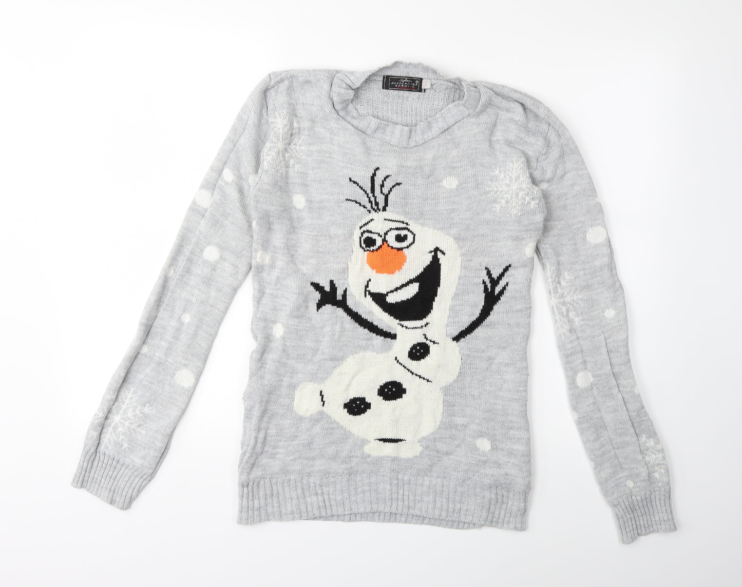 Preworn Womens Grey  Knit Pullover Jumper Size S