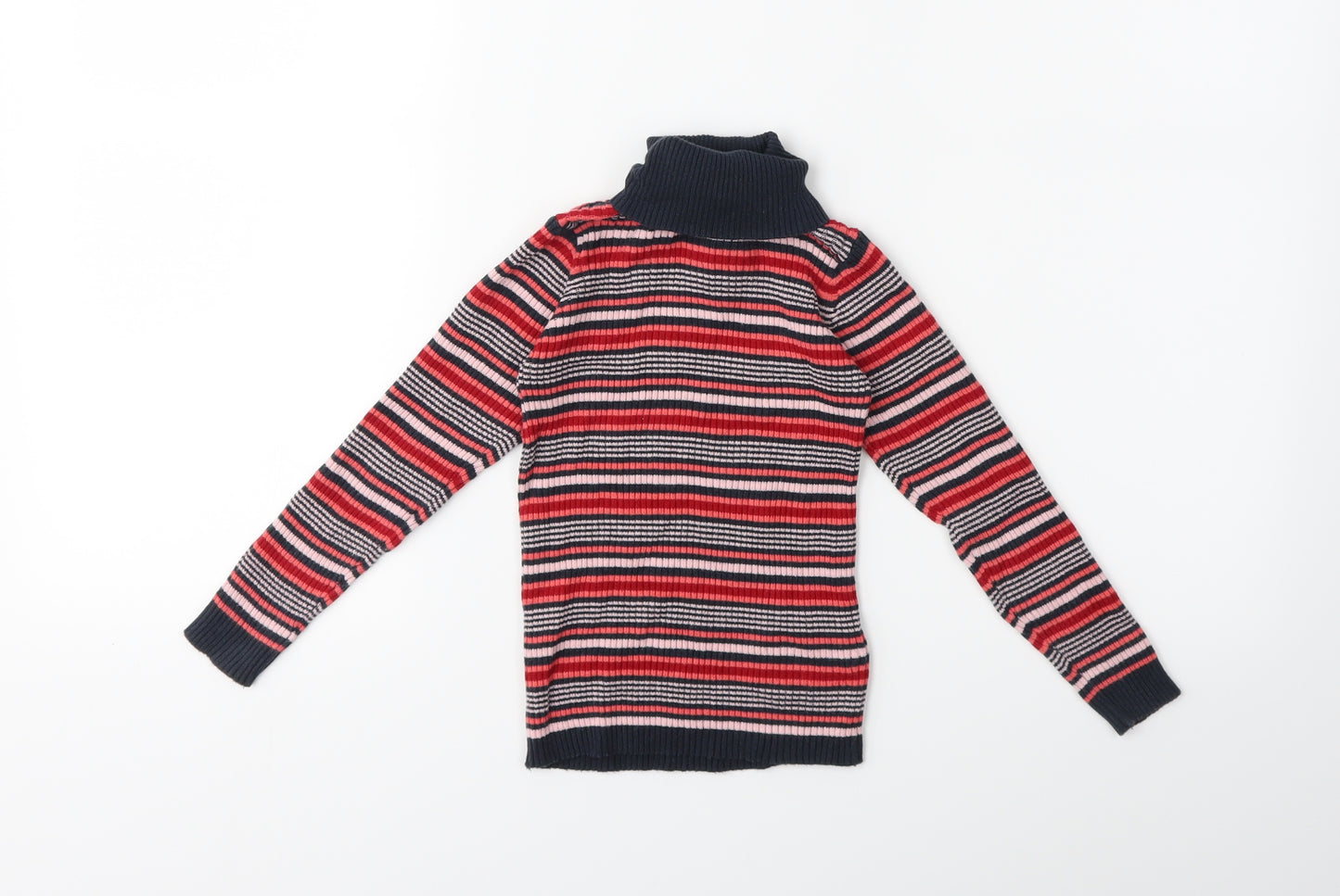 NEXT Girls Red Striped  Pullover Jumper Size 4-5 Years