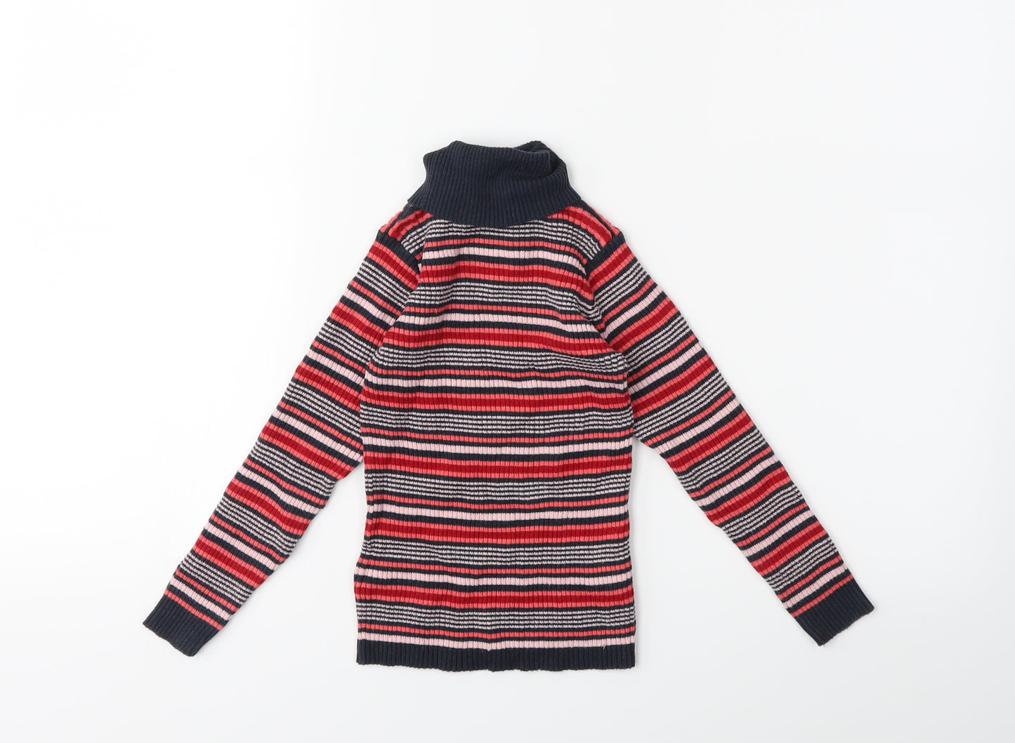 NEXT Girls Red Striped  Pullover Jumper Size 4-5 Years