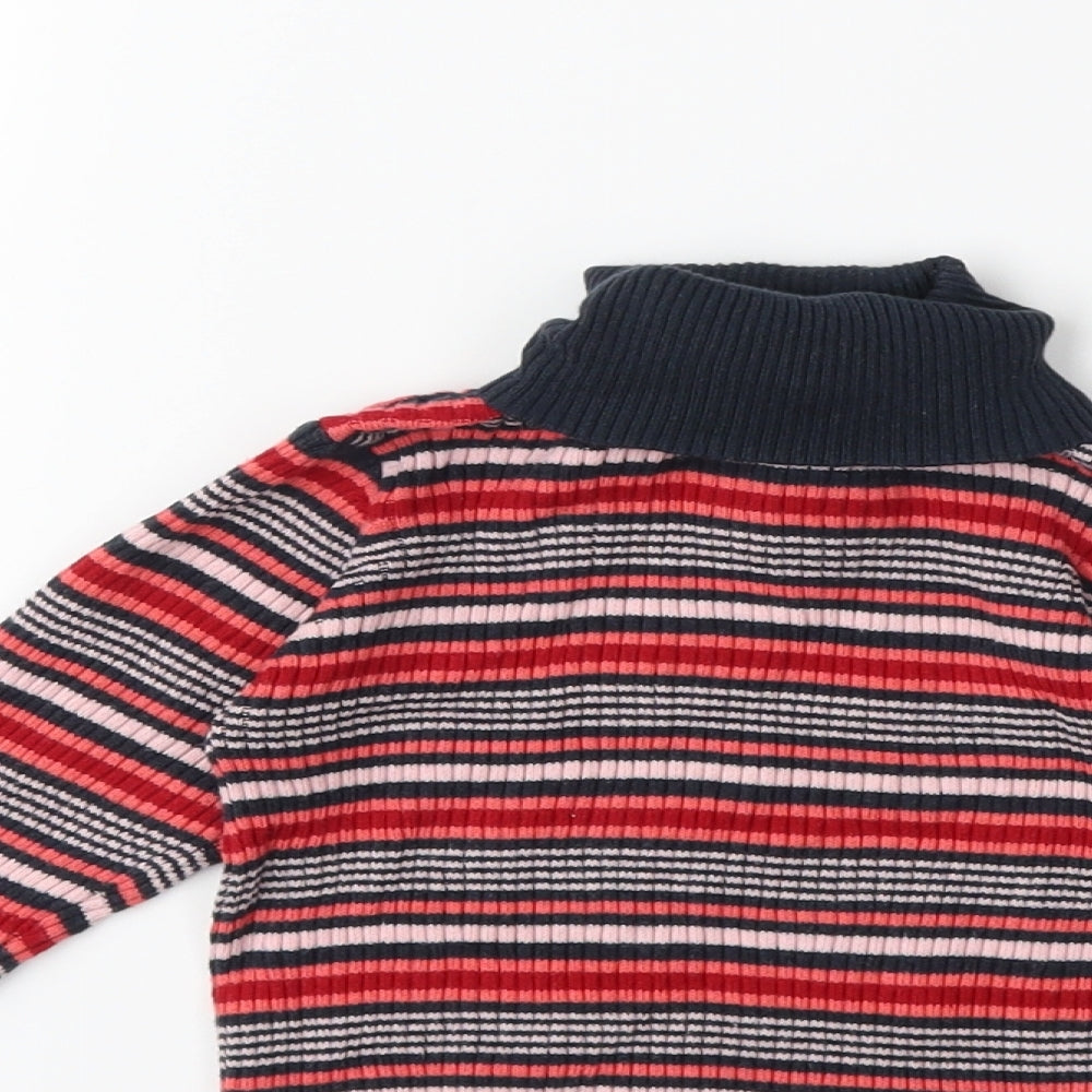 NEXT Girls Red Striped  Pullover Jumper Size 4-5 Years
