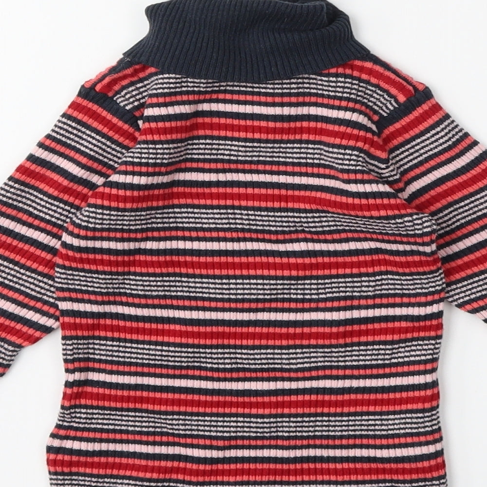 NEXT Girls Red Striped  Pullover Jumper Size 4-5 Years