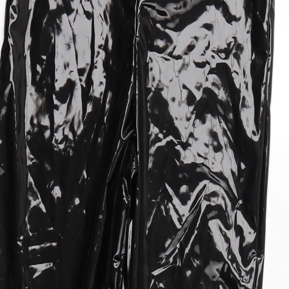 PRETTYLITTLETHING Womens Black   Trousers  Size 12 L30 in