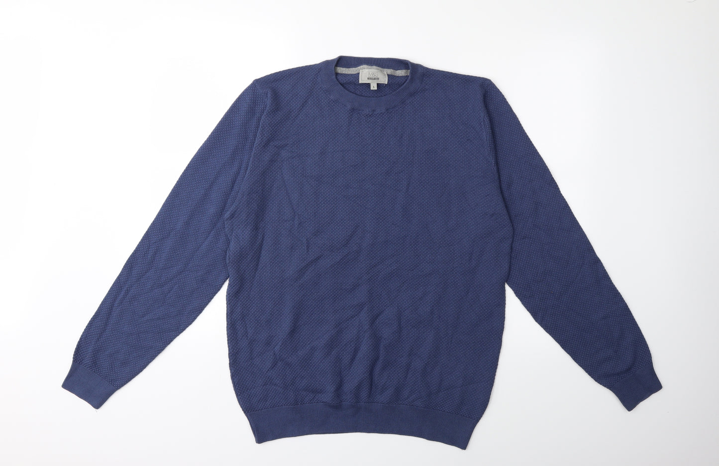 Marks and Spencer Mens Blue  Knit Pullover Jumper Size L