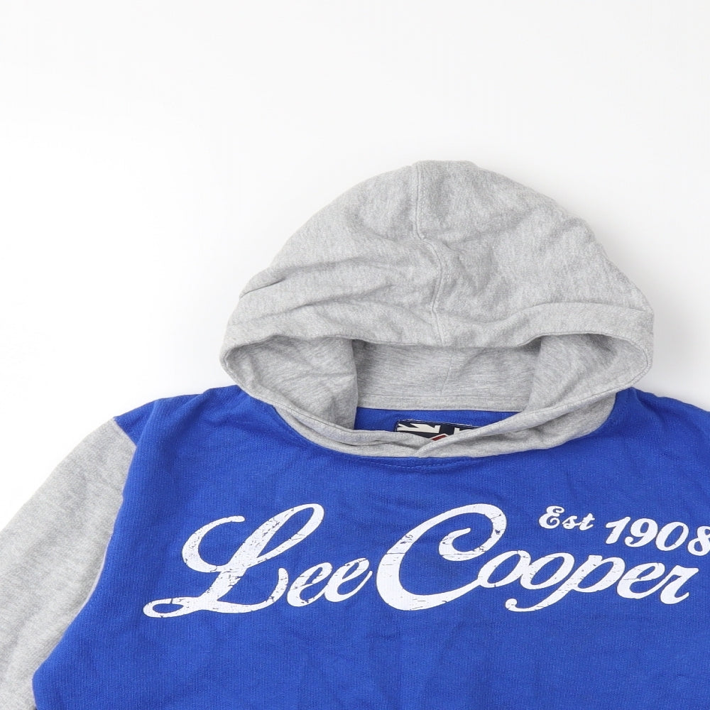 Lee Cooper Boys Blue   Pullover Hoodie Size 9-10 Years