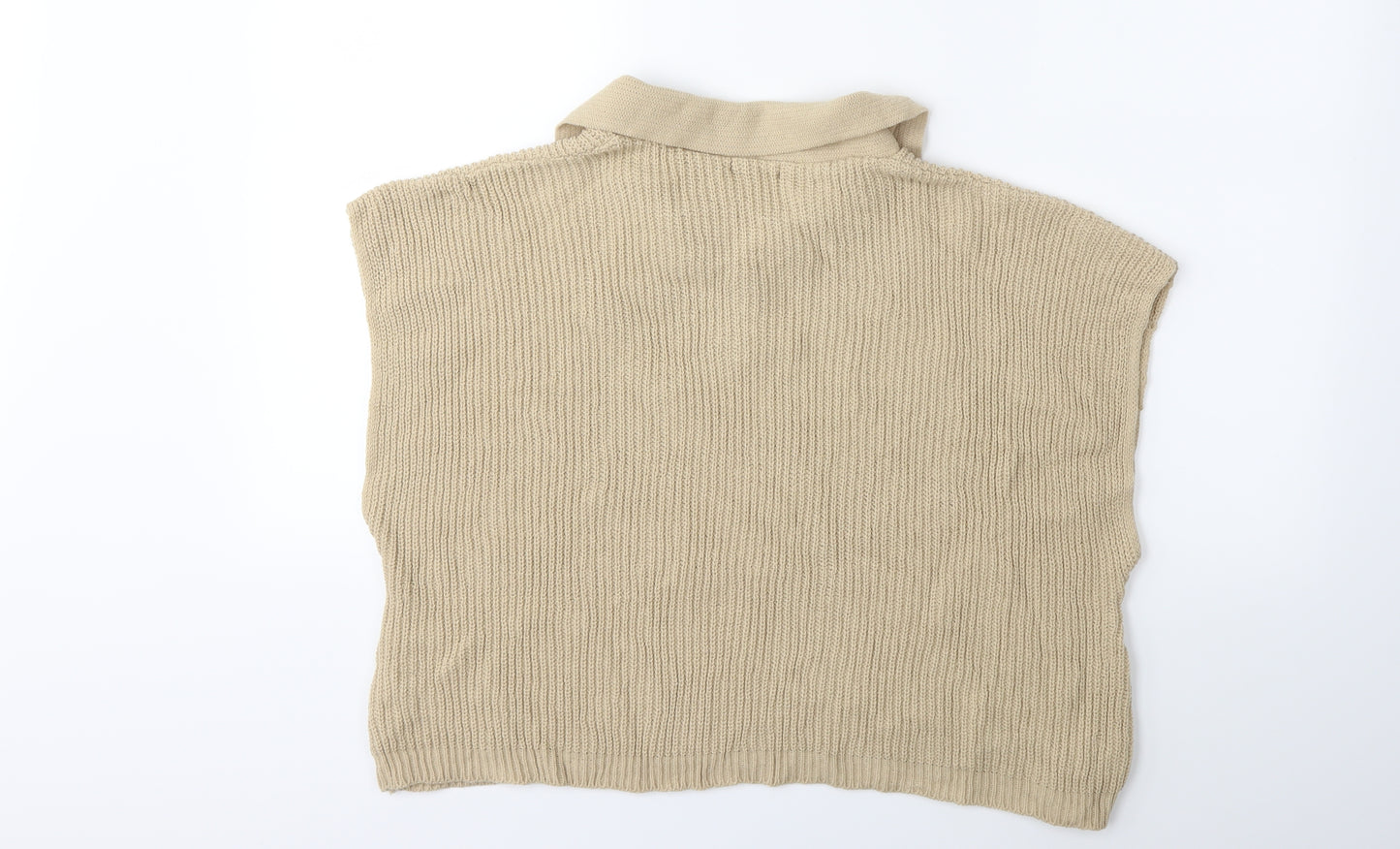 Boohoo Womens Beige  Knit Pullover Jumper Size M
