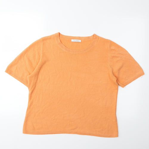 Marks and Spencer Womens Orange  Knit Pullover Jumper Size 14
