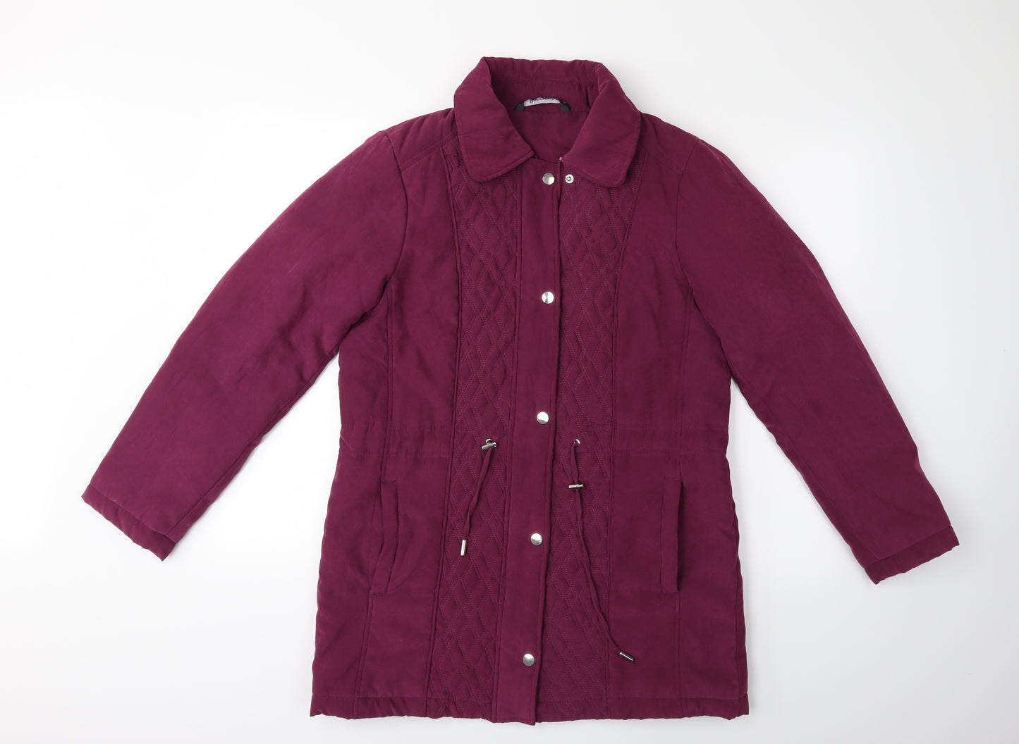 Bonmarché Womens Purple   Overcoat Coat Size 10