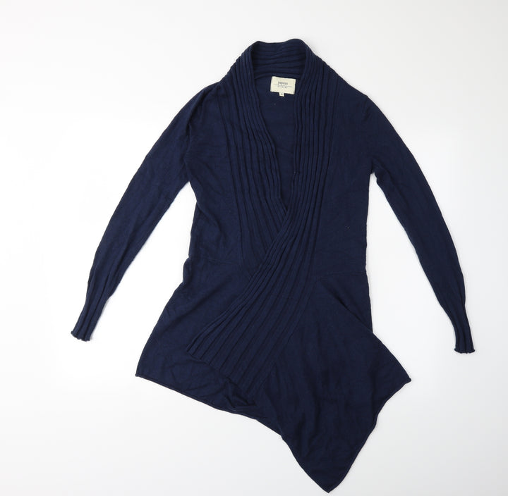 Papaya Womens Blue Knit Cardigan Jumper Size 8