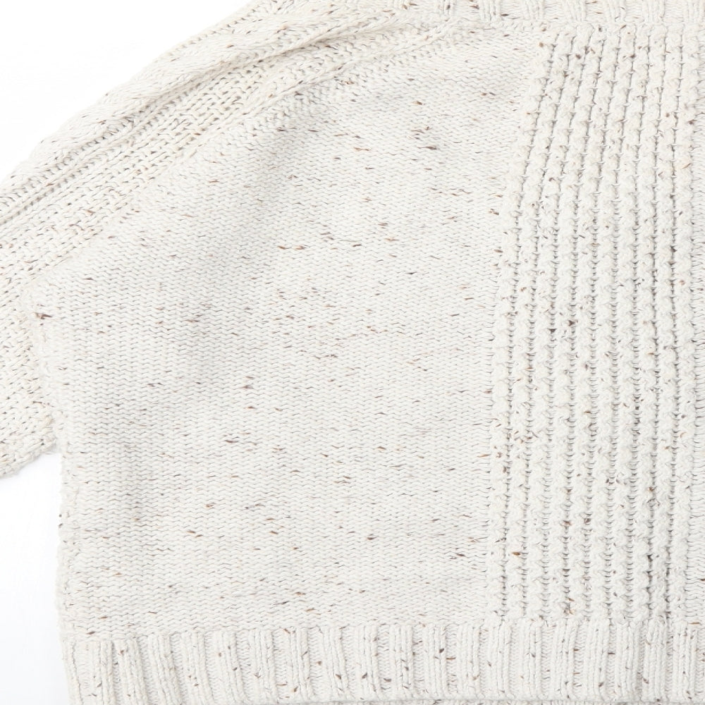 Fat Face Womens Beige  Knit Cardigan Jumper Size 14