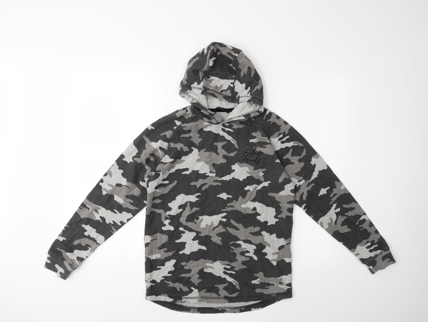 George Boys Grey Camouflage  Pullover Hoodie Size 13 Years