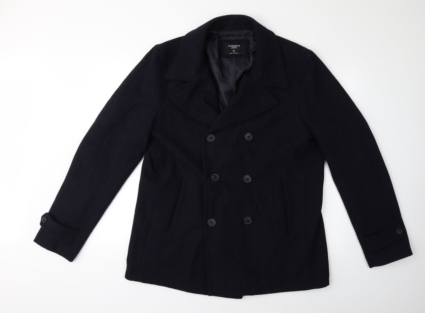 Cedarwood State Mens Blue   Overcoat Coat Size XL