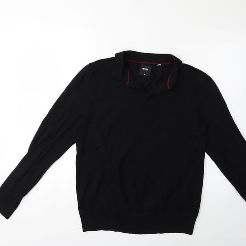 Burton Mens Black  Knit Pullover Jumper Size M