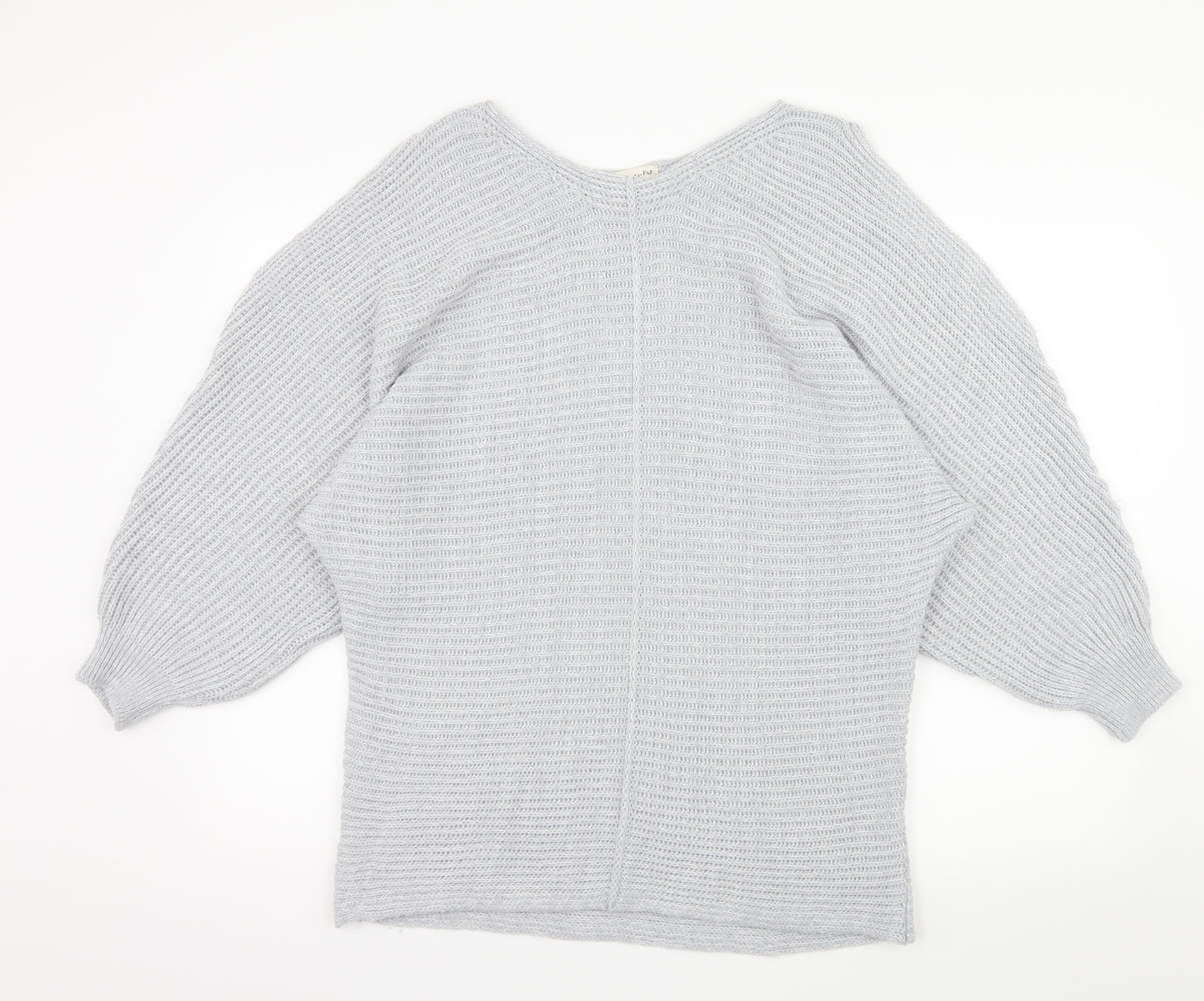 F&F Womens Grey  Knit Pullover Jumper Size 16  - Cut out shoulders