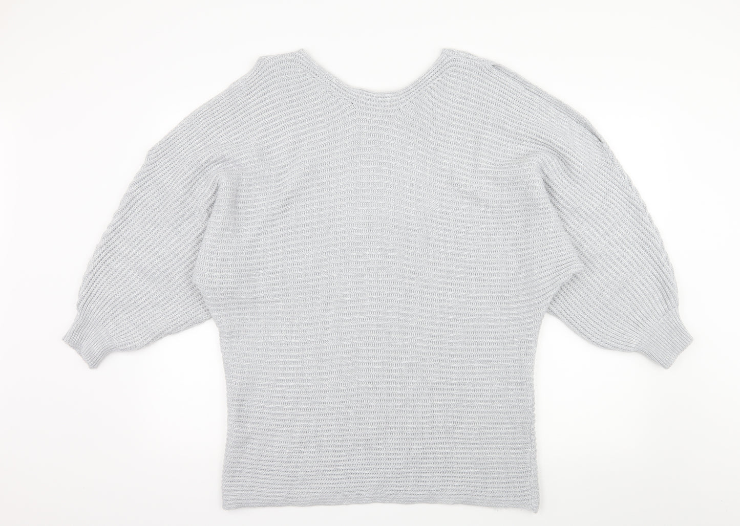 F&F Womens Grey  Knit Pullover Jumper Size 16  - Cut out shoulders