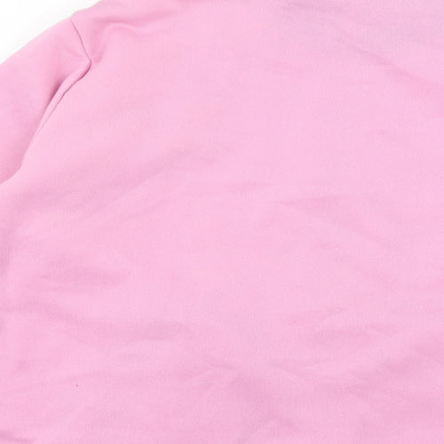 Anne De Lancay Womens Pink Floral Fleece Jacket  Size 14