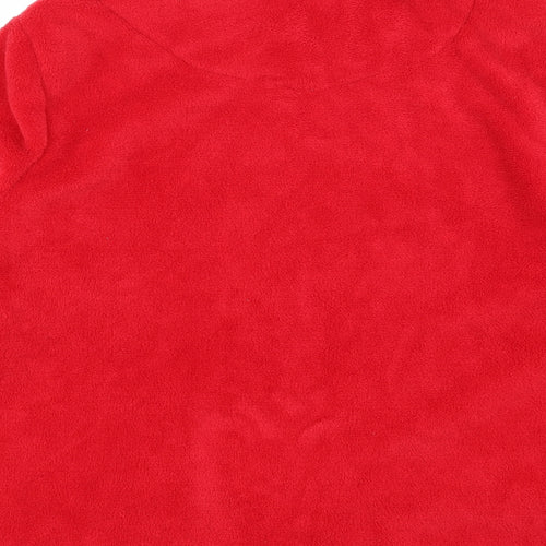 B&M Womens Red Solid Microfibre Top Pyjama Top Size S  - It's Christmas