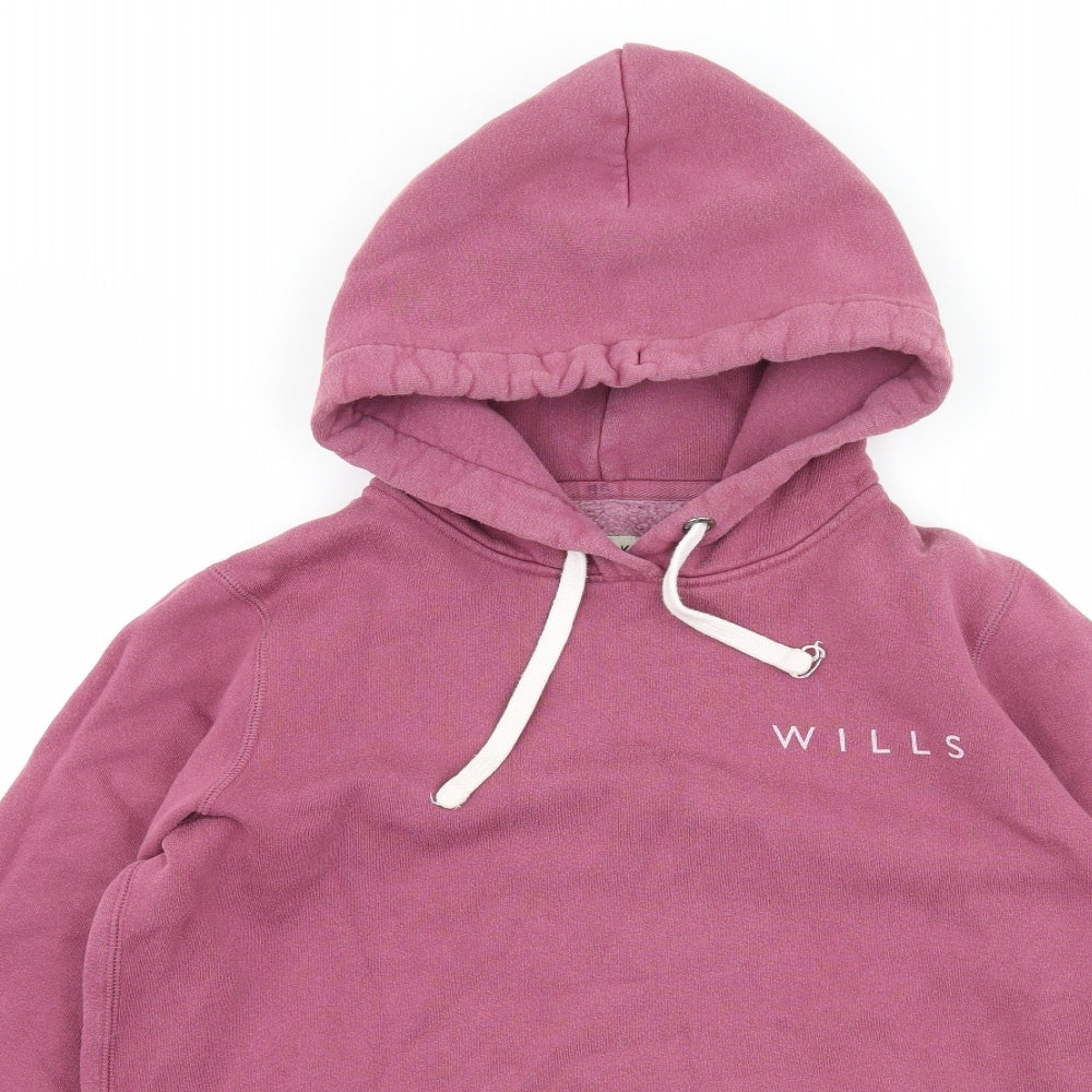 Jack Wills Womens Purple  Jersey Pullover Hoodie Size 8